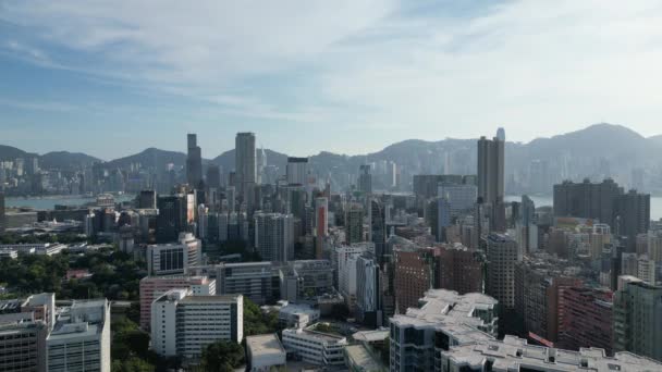 Κτίρια Στην Περιοχή Της Ιορδανίας Στο Kowloon Οκτ 2022 — Αρχείο Βίντεο