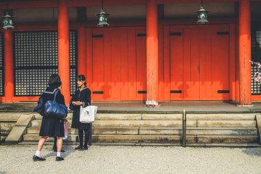 10 Nisan 2012 Otenmon, Kyoto 'daki Heian Tapınağı' nın ana kapısı.