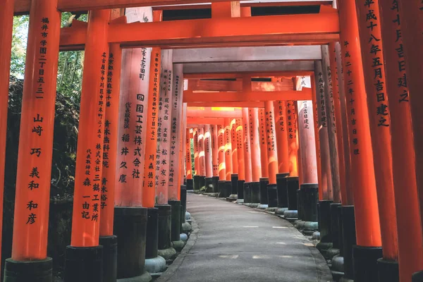Torii Gates Fushimi Inari Shrine Kyoto Japan April 2012 — Stock Photo, Image
