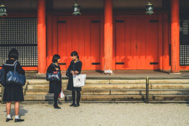 10 Nisan 2012 Otenmon, Kyoto 'daki Heian Tapınağı' nın ana kapısı.