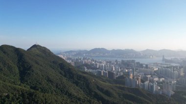Kowloon Tepesi 'nden Hong Kong Skyline 20 Mayıs 2022