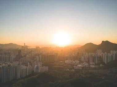 Kowloon Tepesi 'nden Hong Kong Skyline 20 Mayıs 2022