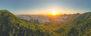 Kowloon Tepesi 'nden Hong Kong Skyline 20 Mayıs 2022