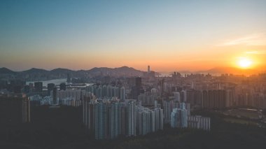 Kowloon Tepesi 'nden Hong Kong Skyline 20 Mayıs 2022