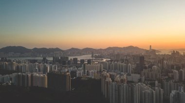 Kowloon Tepesi 'nden Hong Kong Skyline 20 Mayıs 2022