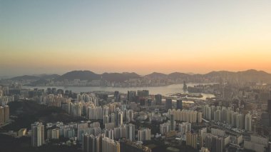 Kowloon Tepesi 'nden Hong Kong Skyline 20 Mayıs 2022