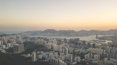 Kowloon Tepesi 'nden Hong Kong Skyline 20 Mayıs 2022
