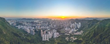 Kowloon Tepesi 'nden Hong Kong Skyline 20 Mayıs 2022