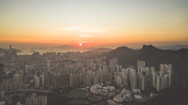 Kowloon Tepesi 'nden Hong Kong Skyline 20 Mayıs 2022