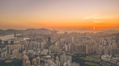 Kowloon Tepesi 'nden Hong Kong Skyline 20 Mayıs 2022