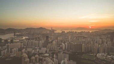 Kowloon Tepesi 'nden Hong Kong Skyline 20 Mayıs 2022