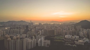 Kowloon Tepesi 'nden Hong Kong Skyline 20 Mayıs 2022