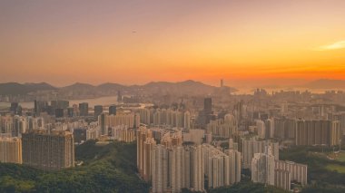 Kowloon Tepesi 'nden Hong Kong Skyline 20 Mayıs 2022