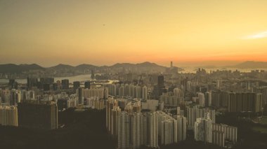 Kowloon Tepesi 'nden Hong Kong Skyline 20 Mayıs 2022