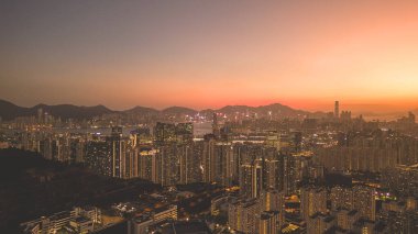 Kowloon Tepesi 'nden Hong Kong Skyline 20 Mayıs 2022