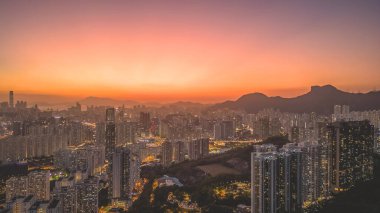 Kowloon Tepesi 'nden Hong Kong Skyline 20 Mayıs 2022