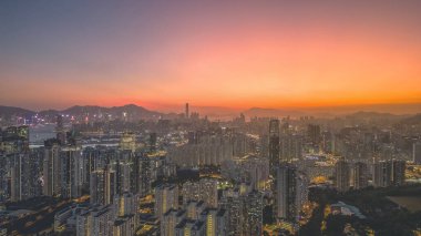 Kowloon Tepesi 'nden Hong Kong Skyline 20 Mayıs 2022