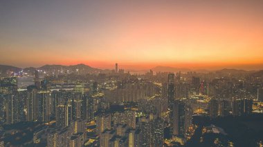 Kowloon Tepesi 'nden Hong Kong Skyline 20 Mayıs 2022