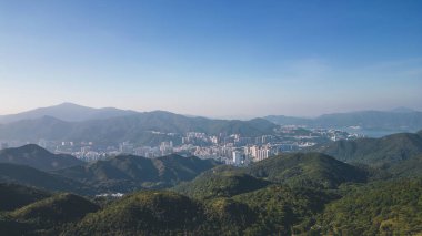 Kowloon tepesinden doğu kowloon manzara manzarası