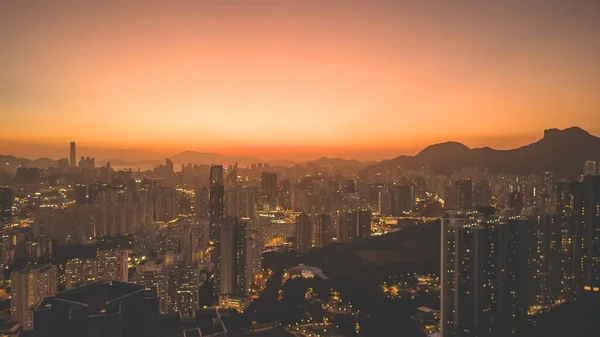 stock image a Hong Kong Skyline from Kowloon Peak 20 May 2022