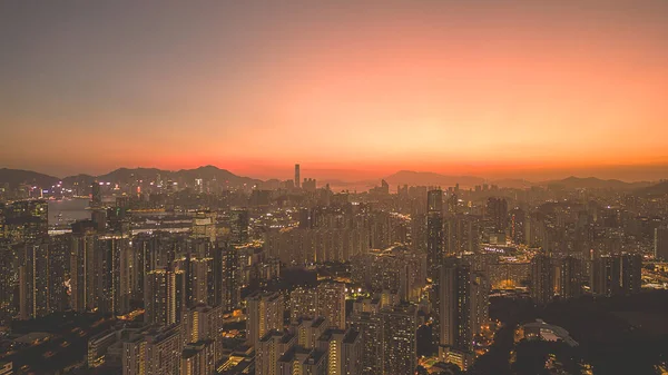 stock image a Hong Kong Skyline from Kowloon Peak 20 May 2022