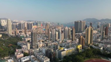 Kowloon şehrinin yerleşim bölgesi, hk 28 Ekim 2022