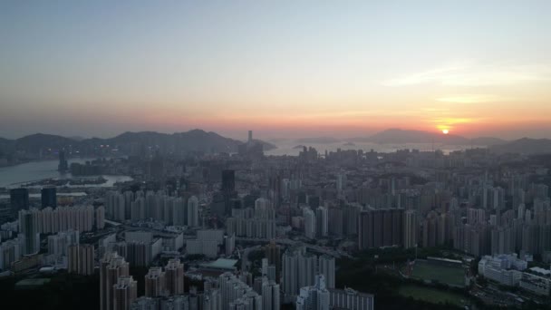 Небесна Лінія Місті Гонконг Вигляд Fei Ngo Shan Травня 2022 — стокове відео