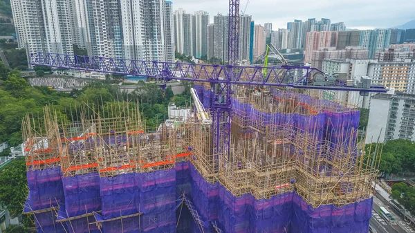 建設中の香港の建築現場は — ストック写真