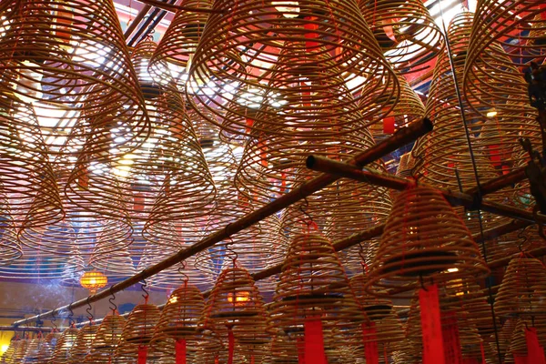 stock image 24 March 2012 the Interior of Man Mo Temple in Hong kong