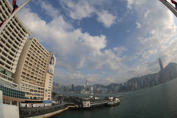 Aprile 2012 Tsim Sha Tsui Start Ferry Pier Con Centro — Foto Stock