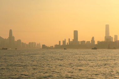 5 Haziran 2012 Victoria Limanı, Hong Kong 'un gün batımı