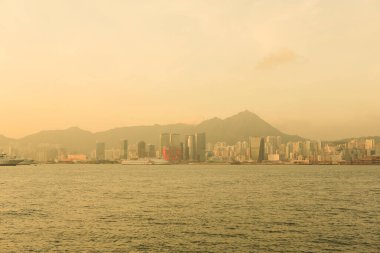 5 Haziran 2012 Victoria Limanı, Hong Kong 'un gün batımı