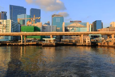 6 Mayıs 2012 Skyline günbatımı görüntüsü Kwun Tong gezinti güvertesinden