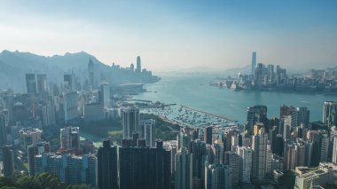 Braemar Hill Peak, Hong Kong 'dan görüş açısı. 9 Kasım 2022