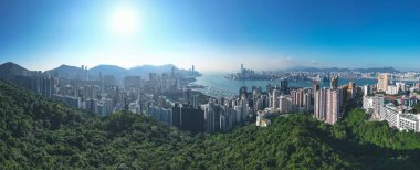 Braemar Hill Peak, Hong Kong 'dan görüş açısı. 9 Kasım 2022