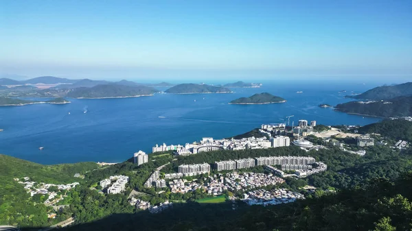 Stock image a Landscape of Tai Po Tsai Village with HKUST 11 May 2022