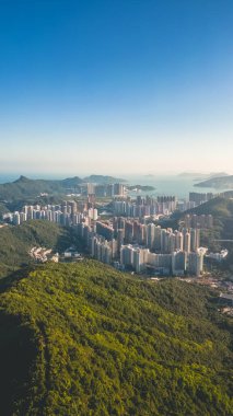 Tseung Kwan O kasabası ile Razor Hill, Hong Kong 11 Kasım 2022