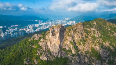 Lion Rock Dağı Peyzajı, Hong Kong 16 Kasım 2022