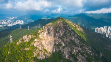 Lion Rock Dağı Peyzajı, Hong Kong 16 Kasım 2022