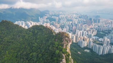 Lion Rock Dağı Peyzajı, Hong Kong 16 Kasım 2022