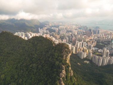 Lion Rock Dağı Peyzajı, Hong Kong 16 Kasım 2022