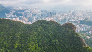 Lion Rock Dağı Peyzajı, Hong Kong 16 Kasım 2022
