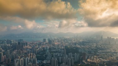 Lion Rock Dağı Peyzajı, Hong Kong 16 Kasım 2022