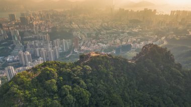 Lion Rock Dağı Peyzajı, Hong Kong 16 Kasım 2022