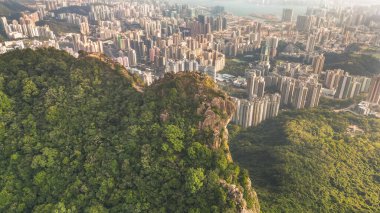 Lion Rock Dağı Peyzajı, Hong Kong 16 Kasım 2022