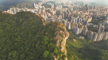 Lion Rock Dağı Peyzajı, Hong Kong 16 Kasım 2022
