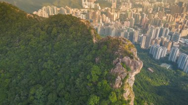 Lion Rock Dağı Peyzajı, Hong Kong 16 Kasım 2022
