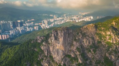 Lion Rock Dağı Peyzajı, Hong Kong 16 Kasım 2022