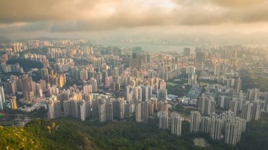 Lion Rock Dağı Peyzajı, Hong Kong 16 Kasım 2022