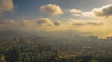 Lion Rock Dağı 'ndan Kowloon Manzarası, HK 16 Kasım 2022